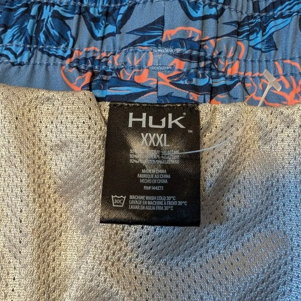 HUK Men's Volley swim trunks/shorts, XXL; Floral pattern